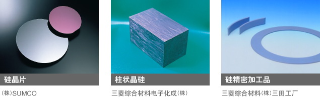 硅晶片　柱状晶硅　硅精密加工品