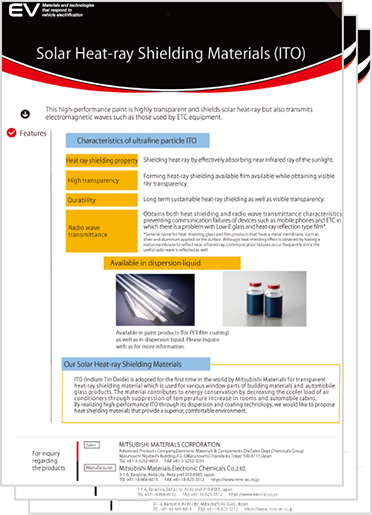 SOLAR HEAT-RAY SHIELDING (ITO)