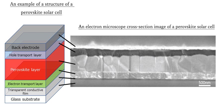 An example of a structure of a perovskite solar cell