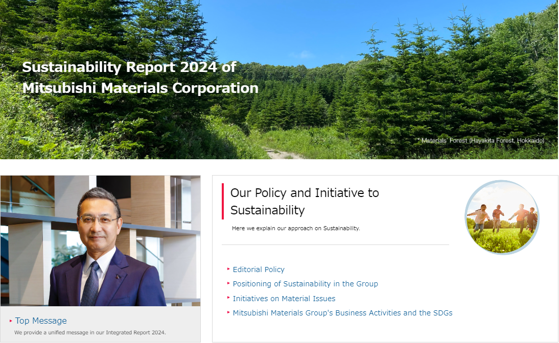 Sustainability Report 2024 Top page