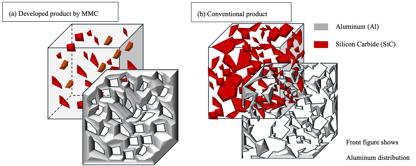 Figure 2: Image of the structural organization of the newly developed Al-SiC