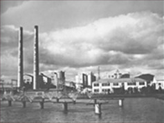 昭和31年当時の三菱セメント(株)黒崎工場（現九州工場黒崎プラント）