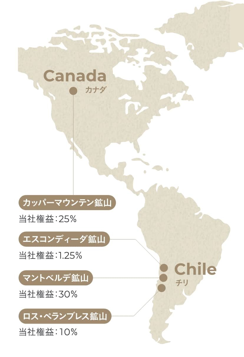 操業中の権益保有鉱山