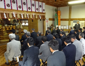 安全祈願神事の様子（8月23日、標津神社）