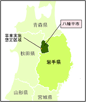 事業想定区域の位置図