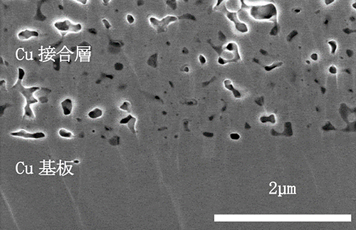 図4　焼結型銅接合材料の接合層の断面SEM像