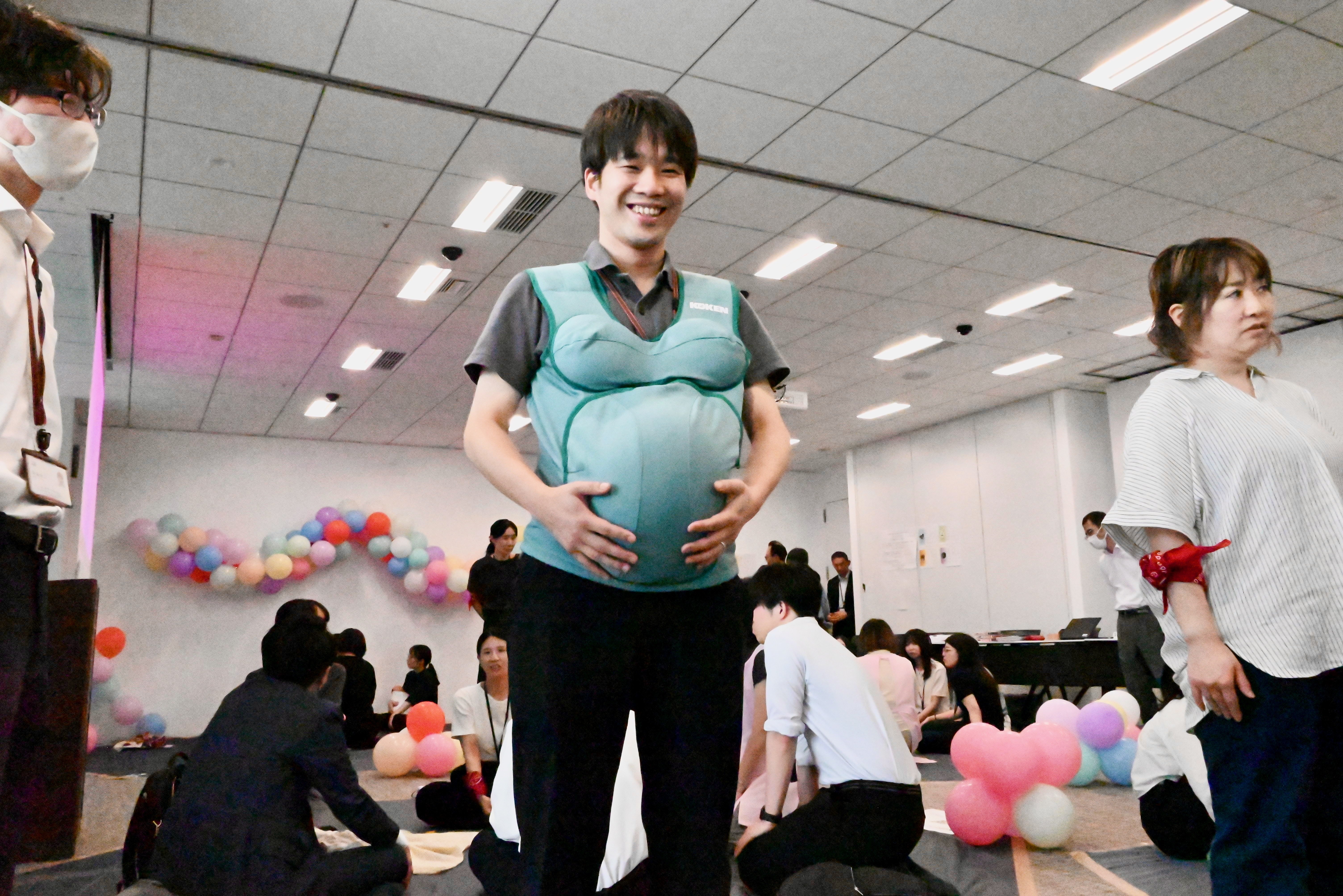 妊婦ジャケット着用体験